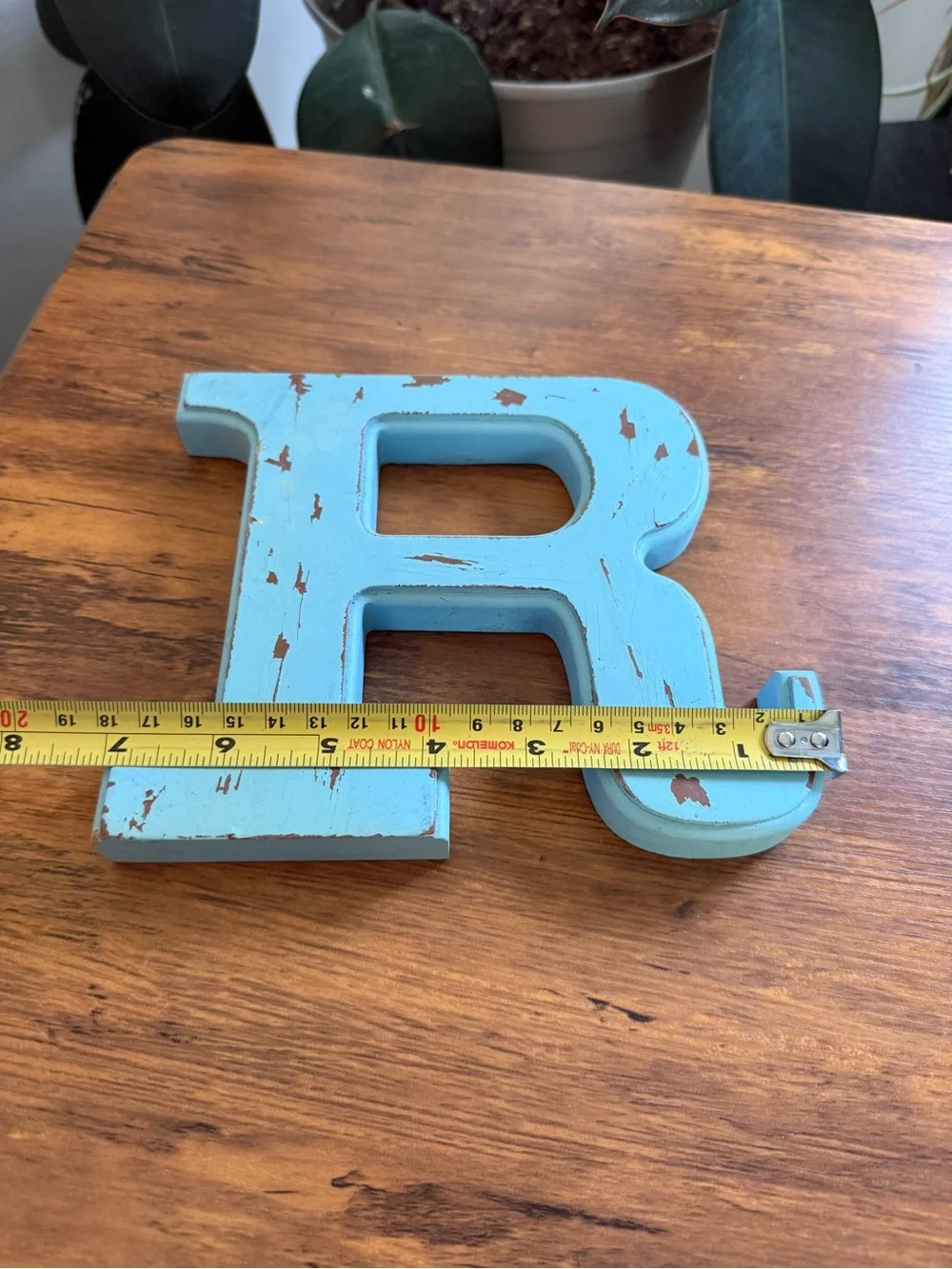 Rustic Blue Distressed Letter 